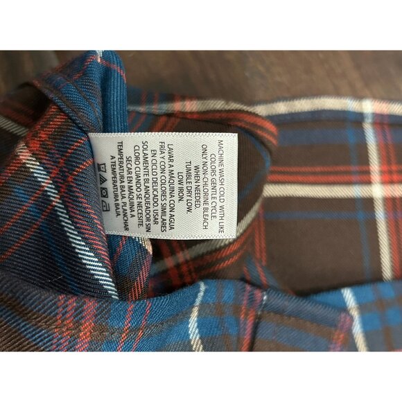 Swiss Tech Mens Plaid Long-Sleeve Shirt Brown Blue Size Medium - Picture 8 of 9